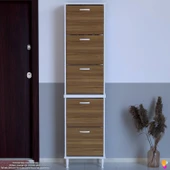 Modilayn VARBİ UMAY Kapı Önü 52x205x26 cm’ lik 5 Düşer Kapak 10 Göz Bölme Ayakkabılık thumbnail 4