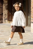 Hopfrög Smart Walker Mary Jane Altın Yıldız Barefoot Kız Babet Ayakkabı H020907100 - 3