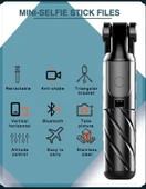 K03 Tripod Bluetooth Kumandalı Selfie Çubuğu Monopod Video ve Fotoğraf Çekim Tripodu - 2