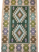 Makine Dokuma Uşak Kilimi, Püsküllü, Çift taraflı - 8