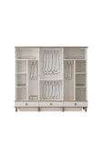 Ücretsiz Montaj-%100 Mdf-aytaşı-bohem Mahlas 6 Kapaklı Aynalı Gardırop - 2