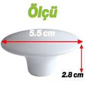 Mobilya Mutfak Dolap Dolabı Çekmece Kulpu Kulbu Plastik Dış Bükey Kulp BEYAZ Renk 10 Adet thumbnail 2