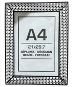 Siyah Metal Çerçeve 21x30 a4 Boyutunda - 1