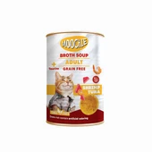 Moochie Karidesli ve Ton Balıklı Tahılsız Yetişkin Kedi Çorbası  6x135ML - 1