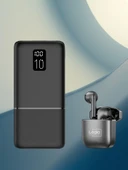 Fırsat Seti P10 Led Ektanlı 10.000 Mah Taşınabilir Powerbank ve Quantum Bluetooth Kulaklık - 1