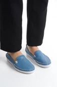 Kadın Hakiki Deri Yanı Lastikli Babet Dikişli Slip-On Tam Kalıp Günlük Ayakkabı thumbnail 6