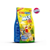 KIKI Excellent Kuş Max Menu Large Parakeets Büyük Pareket Yemi 500 gr. 12 Adet (Kutu) KB306B12 - 1