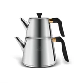 Karaca Piramit Medium Black Çaydanlık Takımı - 3