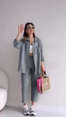 Keten Günlük İkili Takım Elbise Pantolon Gömlek thumbnail 1