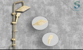 Sardıcı Anicent Serisi Gold Kare Duş Robotu - 2