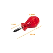 Mıknatıslı Yıldız Uçlu Topaç Tornavida 6x38 mm Vida Sıkma Sökme Vidalama El Tornavidası 10 cm 1 Adet - 3