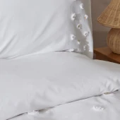 Karaca Home Lily %100 Pamuk Tek Kişilik Nakışlı Nevresim Takımı Beyaz - 3