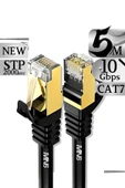 MN6 M109f Cat7 Kablo 5 Metre/10gbps-50 Mikron Altın Kaplama/STP/Cat7 Ethernet Kablosu - 1