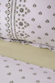 Karaca Home Della %100 Pamuk Yeşil Çift Kişilik Pike Takımı  - 5