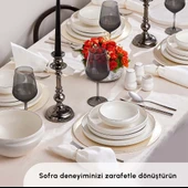 Karaca Red Carpet Collection Streamline Sunset Porselen 59 Parça 12 Kişilik Yemek Takımı Gold - 1