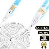 MN6 M112GM15 Metre Cat7 Flat Kablo/10GBPS-600MHZ-RoHs Sertifikalı/Cat7 Ethernet Kablosu - 1