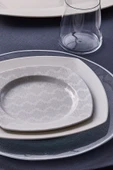 Square Bone Deren 60 Parça 12 Kişilik Yemek Takımı - 5