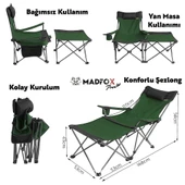 Madfox Prowler 3 Kademeli Yatabilen Kamp Sandalyesi - 10
