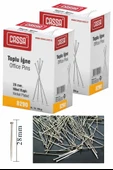Toplu İğne 250 gr 2 Paket 28mm Nikel Kaplı Toplu İğne Düğün Nişan Takı İğnesi Türban 500 gr Okul Ofis Büro - 1