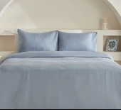 Karaca Home Sion %100 Pamuk Jakarlı Saten King Size Nevresim Takımı Mavi - 1