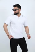 Polo Yaka Kısa Kol Erkek Örme Triko Tişört - 5
