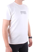 Dagoster DMG23-211676 Ekru Günlük Bisiklet Yaka Erkek Tişört - 1
