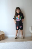 KIZ ÇOCUK POWERPUFF GİRLS MODELLİ BASKILI ŞORTLU PAMUK TAKIM - 2