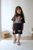 KIZ ÇOCUK POWERPUFF GİRLS MODELLİ BASKILI ŞORTLU PAMUK TAKIM - 3