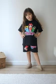 KIZ ÇOCUK POWERPUFF GİRLS MODELLİ BASKILI ŞORTLU PAMUK TAKIM - 1