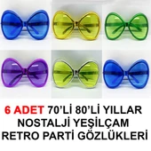 Yeşilçam Retro Parti Gözlükleri 6 Adet - 1