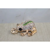 Swarovski Taşlı Minik Figür - Kurbağa - 1