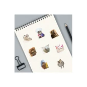 Çılgın Kediler Macbook Notebook Tablet Telefon Ajanda Laptop Defter Sticker Seti - 4