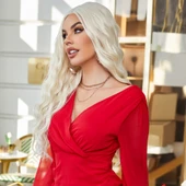 Su Dalgalı Uzun Beyaz Platin Tül Peruk - 4