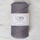 Loren Polyester Soft Macrame Gri El Örgü İpi - Lm050 - 34448 - 1