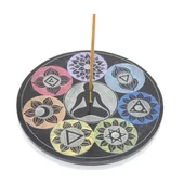 Obsidian Taşı 7 Çakra (Chakra) Tasarımı Tütsülük - 1