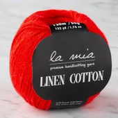 La Mia Linen Cotton Kırmızı El Örgü İpi - L004 - 33864 thumbnail 1