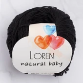 Loren Natural Baby Siyah El Örgü İpi - R004 - 33697 - 1
