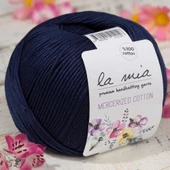 La Mia Mercerized Cotton Koyu Mavi El Örgü İpi - 117 - 33590 - 1