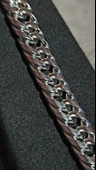 Gümüş Renk, Modern Halkalı Paslanmaz Çelik Erkek Bileklik 20 cm - 5