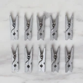 Loren Crafts 10 Lu Gümüş Renk Mini Mandal - 2