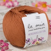 La Mia Mercerized Cotton Açık Kahverengi El Örgü İpi - 211 - 33580 - 1