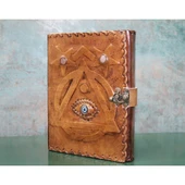 Taşlı Deri Defter Model 1 - 1