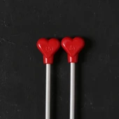 Addı Kalpli 3.5mm 40cm Klasik Alüminyum Örgü Şişi thumbnail 3