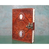Taşlı Deri Defter Model 9 - 1