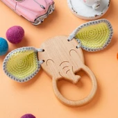 Hobi Baby Yunus Balığı Figürlü Organik Ahşap Diş K - 4