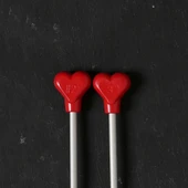 Addı Kalpli 3mm 40cm Klasik Alüminyum Örgü Şişi - thumbnail 3