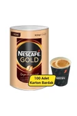 Nescafe Gold Hazır Granül Kahve 900 Gr + Karton Bardak 7 Oz 100'lü - 1