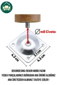 DEKOR MOBİLYACIM DEKOR DESING Ahşap Sehpa Masa Ayağı Ayakları M8 Civatalı 20 Cm Bağlantı Aparatlı 8'li Set - 3