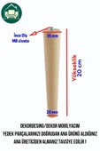 DEKOR MOBİLYACIM DEKOR DESING Ahşap Sehpa Masa Ayağı Ayakları M8 Civatalı 20 Cm Bağlantı Aparatlı 8'li Set - 2