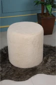 DEKOR MOBİLYACIM DUBLİN PELUŞ KREM ÇOK AMAÇLI PUF KOLTUK - 4